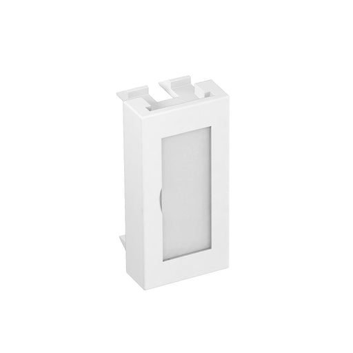 OBO Bettermann - Abdeckung/Bedienelement für Installationsschalterprogramme Blinddeckel 1/2 Modul ADP-BF RW0.5 m. Beschriftungsfeld