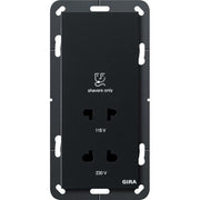 Gira - Rasiersteckdose 2820005 115-230V schwarz