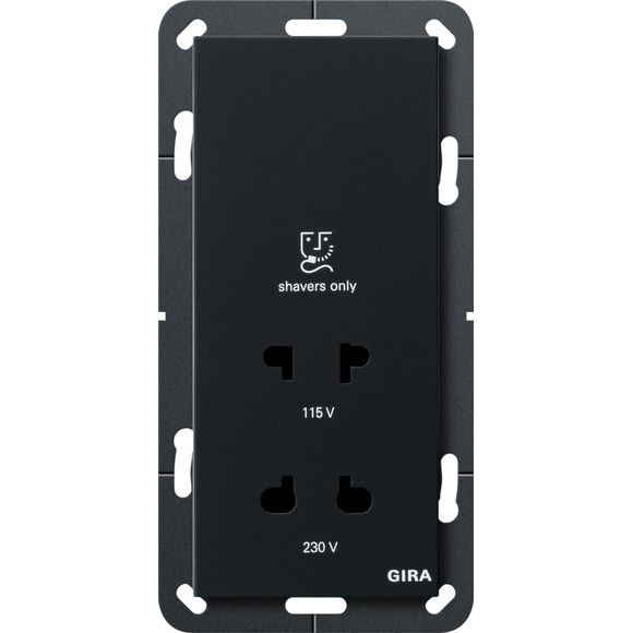 Gira - Rasiersteckdose 2820005 115-230V schwarz