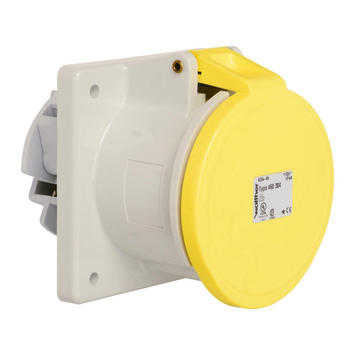 Walther Werke - CEE-Anbausteckdose (IEC 60309) Anbaudose gerade 63A 460304 3P 110V 4h IP44