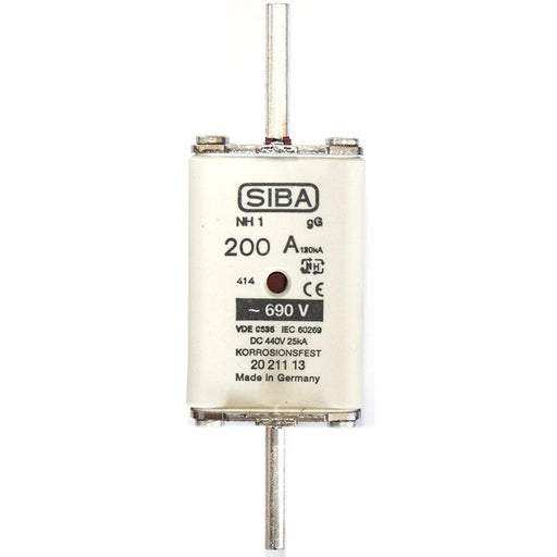 Siba - Messersicherung NH-Sicherungseinsatz 2021013.100 100A NH0 gL/gG 609V − 3 Stück
