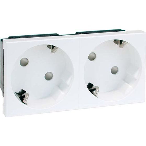 Peha - Schalter-/Steckdosenkombination SCHUKO-Steckdose 2-fach ws D 6212.02 EMS SI WI 16A 250V 2-pol.45G