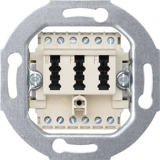 Merten - Einsatz/Abdeckung für Kommunikationstechnik TAE-Anschlussdose 3f.ws 465226 2x6/6NF/F