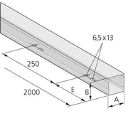 Pflitsch - Leitungsführungskanal Installationskanal PIK 150/60 VA L=2000mm