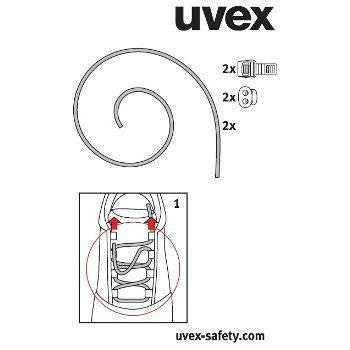 Uvex - Zubehör/Ersatzteile für persönliche Schutzausrüstung Elastiksenkel-Set uvex 9591300 1 x-craft 9591300