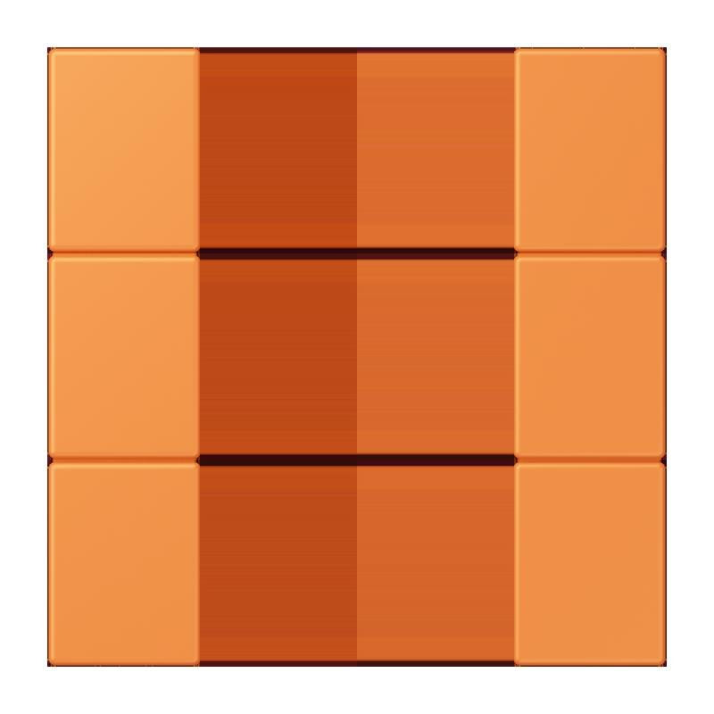 Jung - Abdeckung/Bedienelement für Installationsschalterprogramme Tastensatz 3fach LC 503 TSA 225 orange clair