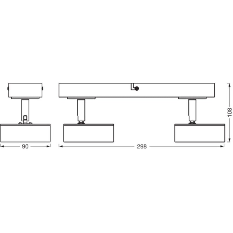 Ledvance - Decken-/Wandleuchte LED-Spotstrahler Decor #4058075833418 2 Spots, schwarz
