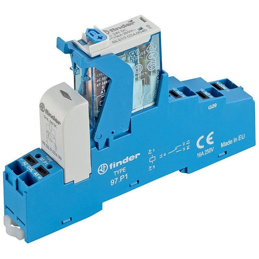 Finder - Schaltrelais Koppelrelais mit Push-In 4C.P1.9.024.4050 Klemmen, 1 Wechsler − 10 Stück