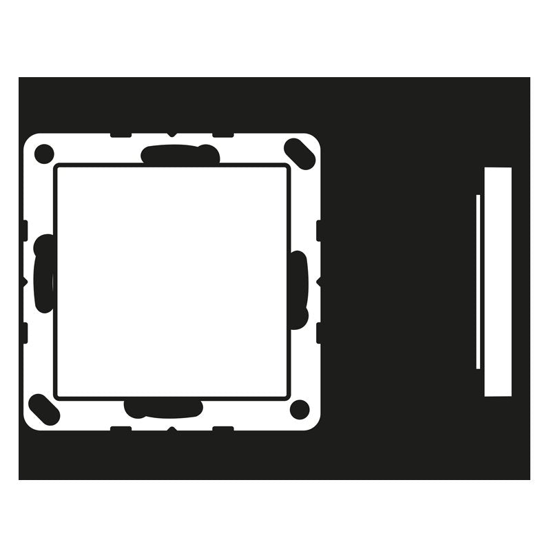 Jung - Abdeckung/Bedienelement für Installationsschalterprogramme Blind-Abdeckung aws A 594-0 WW kompl.mit Tragring
