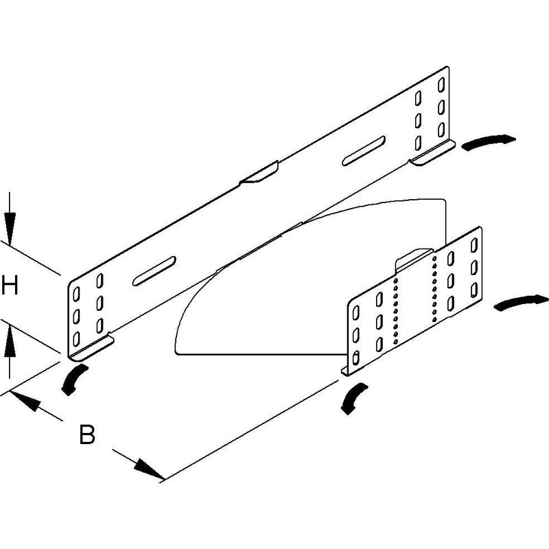 Niedax - Bogen für Kabelrinne Verstell.Formstück RBAV 85.200