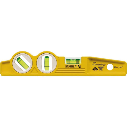 Stabila - Wasserwaage Torpedo-Wasserwaage 81 SVREM W45 25cm, Winkellibelle