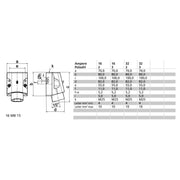 Bals Elektrotech - CEE-Gerätestecker (IEC 60309) Kleinsp.-Wandgerätestecker 467 16A 3p