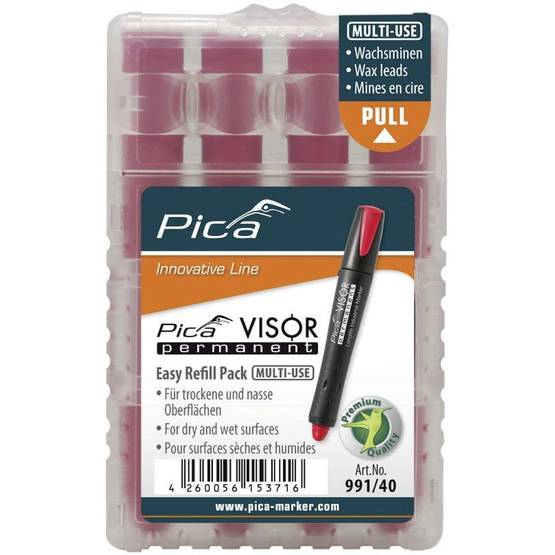 Pica-Marker - Markierungsstift VISOR Ersatzminen 991/40 (VE4) permanent, rot