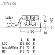 Zumtobel Group - Downlight/Strahler/Flutlicht LED-Einbauleuchte P-INF Q #60818262 4000K