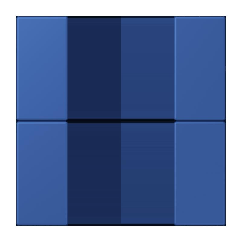 Jung - Abdeckung/Bedienelement für Installationsschalterprogramme Tastensatz 2fach LC 502 TSA 253 bleu outremer 59