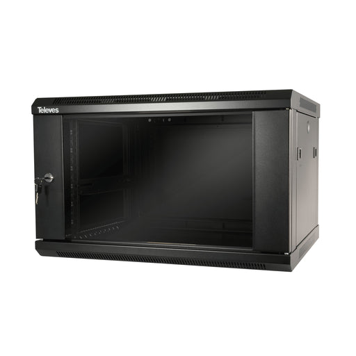 Televes - Leergehäuse 19" Netzwerkschrank MSR198B 8HE 600x450mm dem
