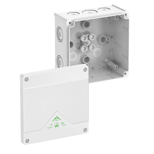 Spelsberg - Dose, Gehäuse für Montage auf der Wand/Decke Abzweigkasten Abox 100-L/w IP66, 10qm