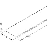Niedax - Deckel für Kabeltragsystem Kabelleiterdeckel KRD 600 F − 6 Meter