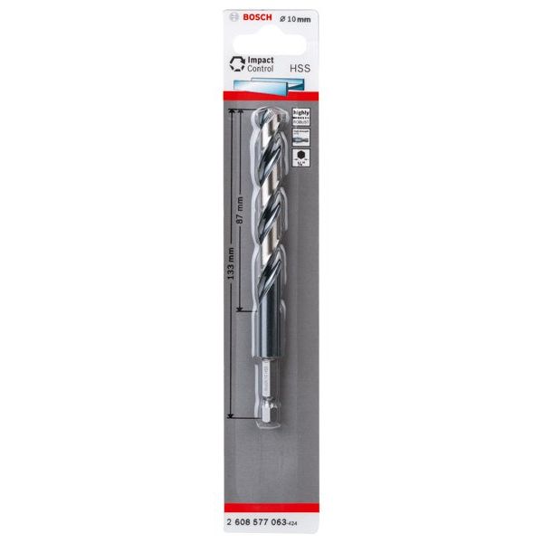 Bosch - Bohrer HSS Spiralbohrer mit 2608577063 Sechskantschaft 10,0