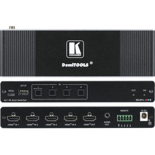 Kramer - Audio/Video-Funksystem 4K HDMI Auto-Switcher VS-411X 4x1