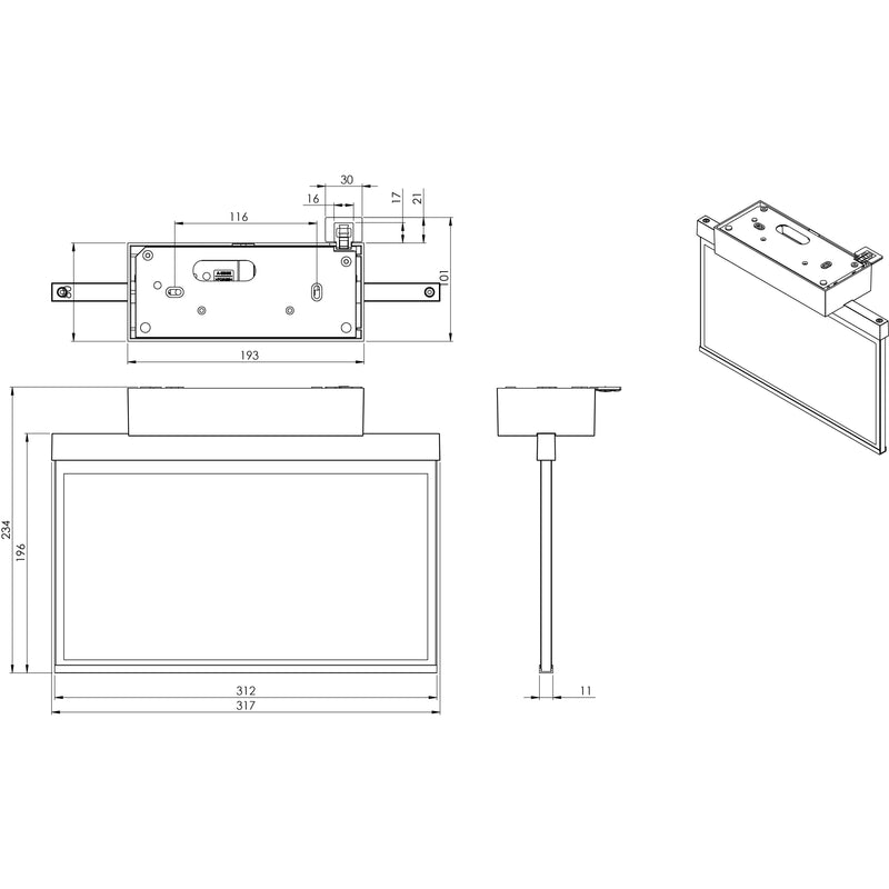 RP-Technik - Sicherheitsleuchte Rettungszeichenleuchte AXD408WL 8h, Wireless, ws