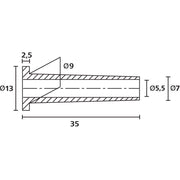 HellermannTyton - Durchführungstülle Knickschutz-Tülle HV2101-PVC-BK-M1 − 1000 Stück