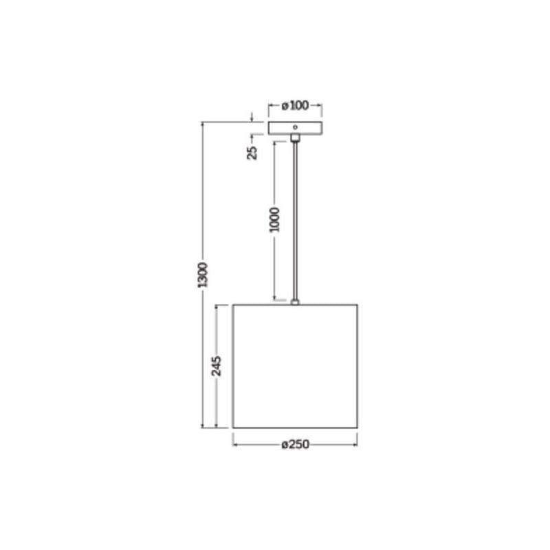 Ledvance - Pendelleuchte E27 D. C. Cyl. Pend E27 braun