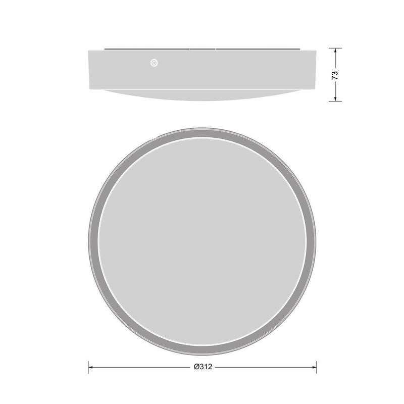 Ledvance - Decken-/Wandleuchte LED-Wand-u.Deckenleuchte BLKHRDELSN300P_MS_BK 840, Sensor, sw