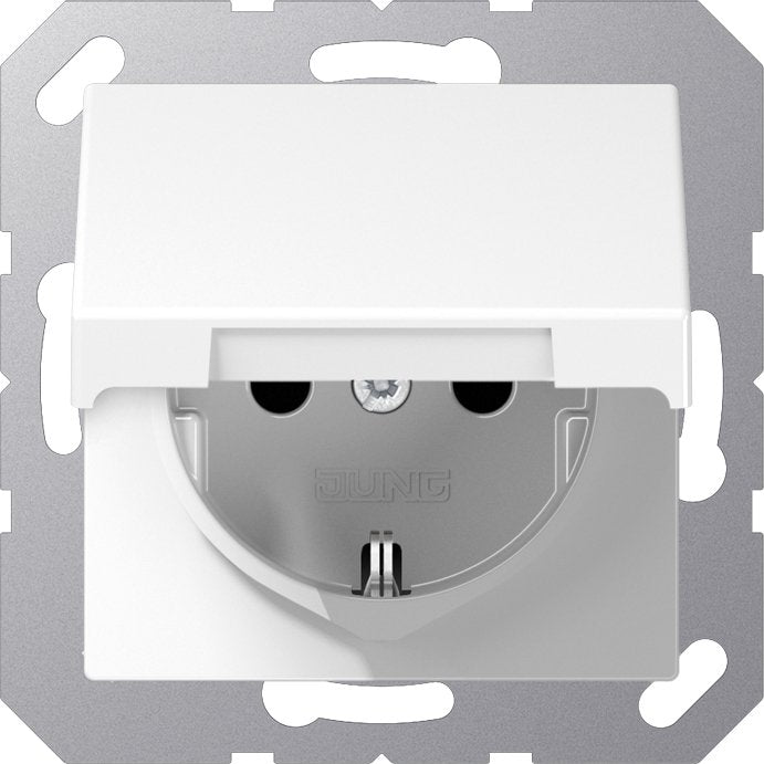Jung - Abdeckung/Bedienelement für Installationsschalterprogramme Abdeckung A 1520 KLPL WW f.SCHUKO Steckdosen