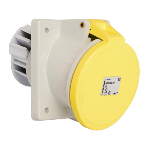 Walther Werke - CEE-Anbausteckdose (IEC 60309) Anbaudose schräg 63A 560504 5P 110V 4h IP44