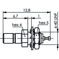 Telegärtner - Koax-Steckverbinder SSMB-Einbaustecker AU 100024914 Einbau von vorne − 5 Stück