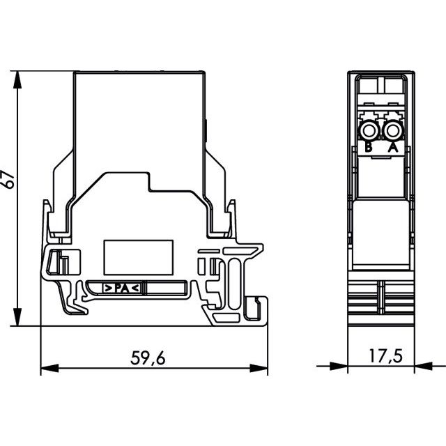 Telegärtner - LWL-Steckverbinder STX Tragschienen-Verbinder 100022792 LC-D Kupplung SM