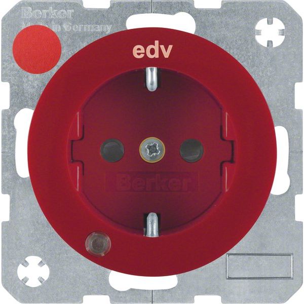 Berker - Steckdose SCHUKO-Steckdose rt/gl 41102022 Kontroll-LED