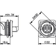 Telegärtner - LWL-Kupplung STX V1 Flanschset 100007577 LC-D Kupplung SM
