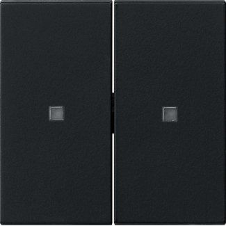 Gira - Abdeckung/Bedienelement für Installationsschalterprogramme Wippe 2f. 5369005 S3000 unbedruckt sw