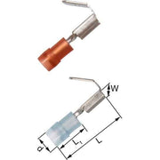 Elpress - Rund-/Flachsteckverbindung Isolierte Verbinder KA2507FLSH-PB − 100 Stück