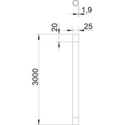 OBO Bettermann - Elektro-Installationsrohr Metall Aluminiumrohr SM25W ALU m. Gew. M25x1,5,3000 − 30 Meter