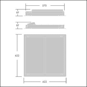 Thorn - Decken - /Wandleuchte LED - Einbauleuchte IQ WAVE #92900320 3000K Q622