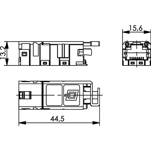 Telegärtner - Modularer Steckverbinder STX RJ45 Modul Cat.6 100007526