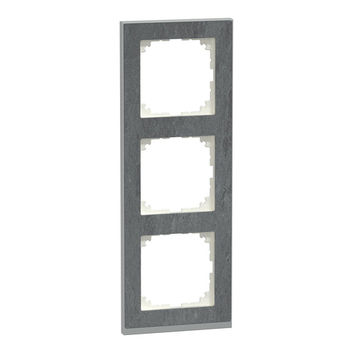Merten - Abdeckrahmen Decor-Rahmen 3-fach MEG4030-3669 Schiefer/aluminium