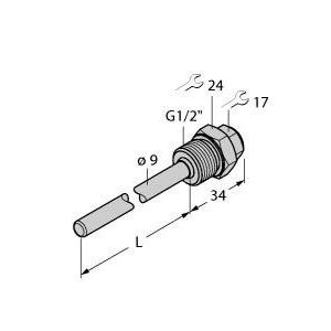 Turck - Temperaturüberwachungsgerät Schutzrohr THW-6-G1/2-A4-L100