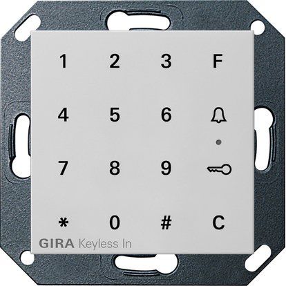 Gira - Bussystem-Zutrittskontrolleinrichtung Keyless-In-Codetastatur 2605015 grau