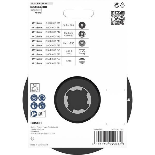 Bosch - Stützteller für Schleifwerkzeug PRO Stützteller, 2608601724 125 mm, SCM