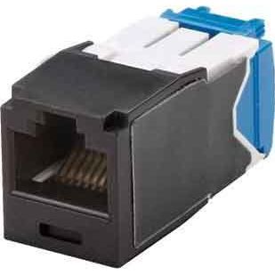 Panduit - Modularer Steckverbinder MINI-Com TX-Modul Cat.6A CJ6X88TGBL unges.,RJ45-Bu.,sw − 50 Stück