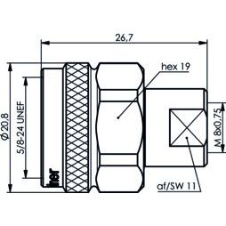 Telegärtner - Koax-Kupplung Adapter N-FME (M-M) 100024187