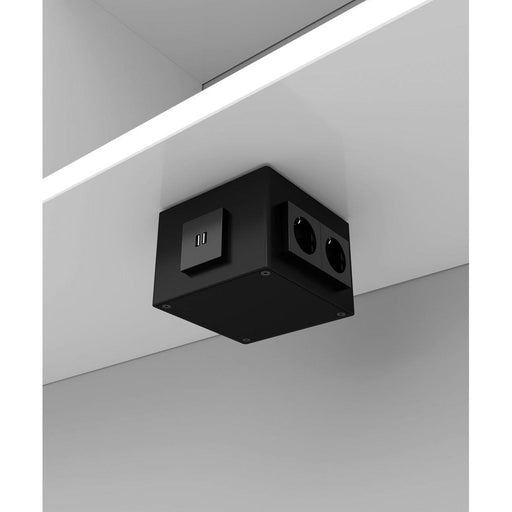 BS Bodensteckdosen - Aufflur-Tank bestückt Aufbodentank 1206-1-7 4xSch,2x RJ45 2f