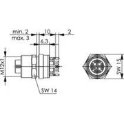 Telegärtner - Modularer Steckverbinder STX M12x1 EBB X-kod. 100007427 Cat.6A(IEC) − 10 Stück