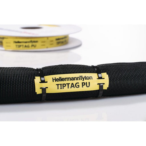 HellermannTyton - Kabelmarkierungssystem Kennzeichnungsschilder TTAGPU15X65WHPURWH 15x65mm weiß Rolle
