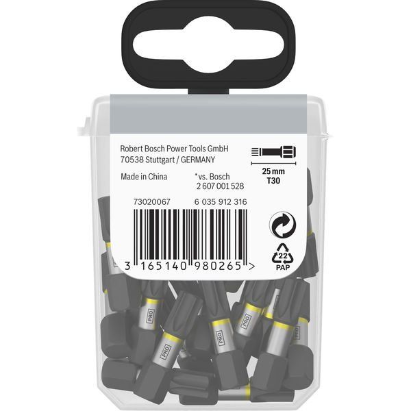 Bosch - Bit PRO Impact Bit, T30 2607002807 25 mm Display 10 x