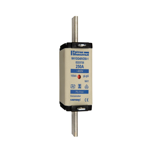 Mersen - Messersicherung Sicherungseinsatz NH gG NH1GG40V125-1 Gr.1 125A SGL KM − 3 Stück